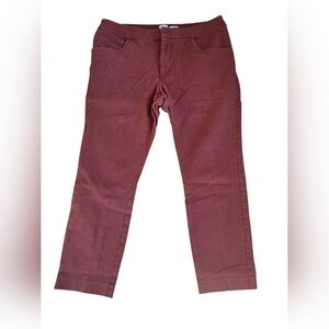 A New Day Straight Leg Stretch Red/Orange Pants Size 14 EUC